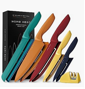 11-piece color knife set, kitchen knife set
