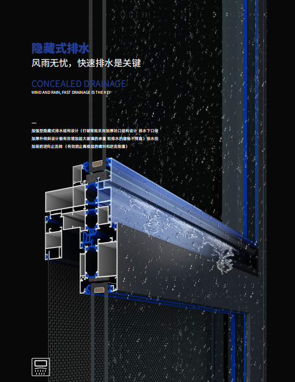 隐藏式排水设计