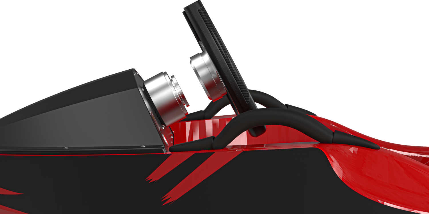 The modular steering system is ergonomically designed, ensuring responsive handling in all water conditions.