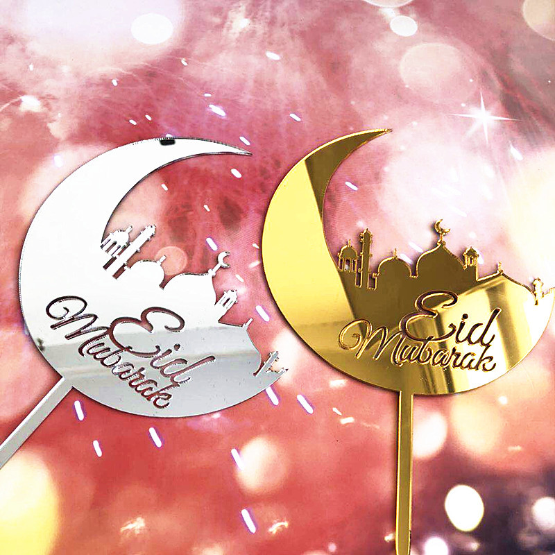 Big size Muslim Ramadan Acrylic Cupcake Toppers 24 options #07 MOQ 10PCS