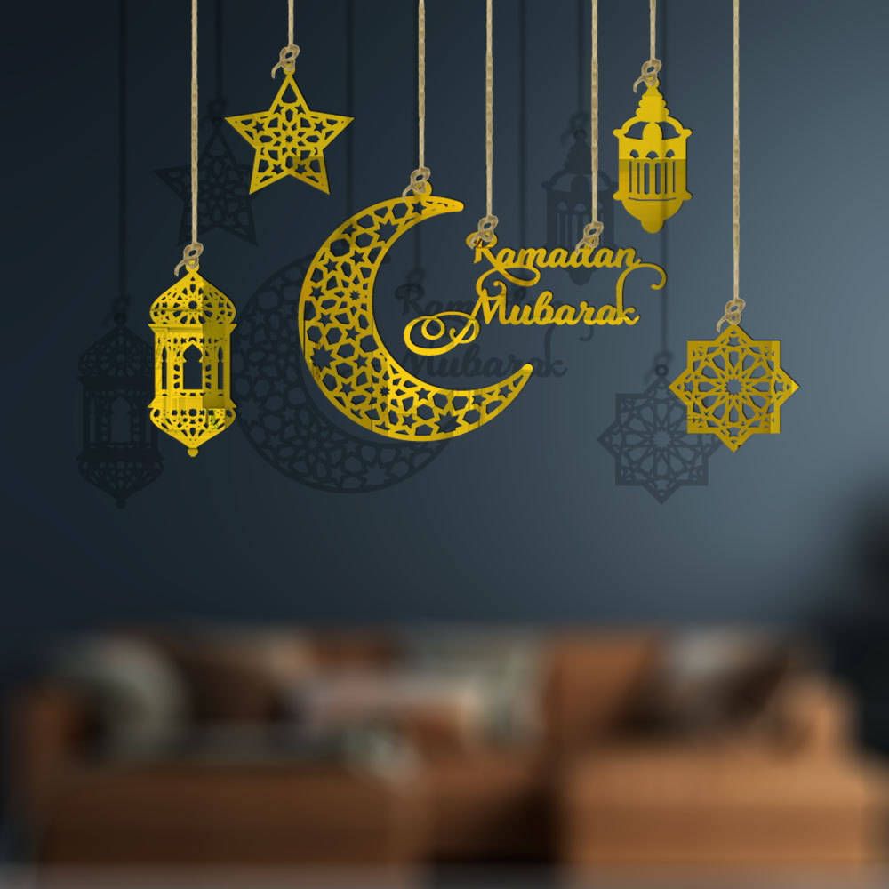 3D mirror acrylic EID wall Hanging Pendant #08 MOQ 10pcs