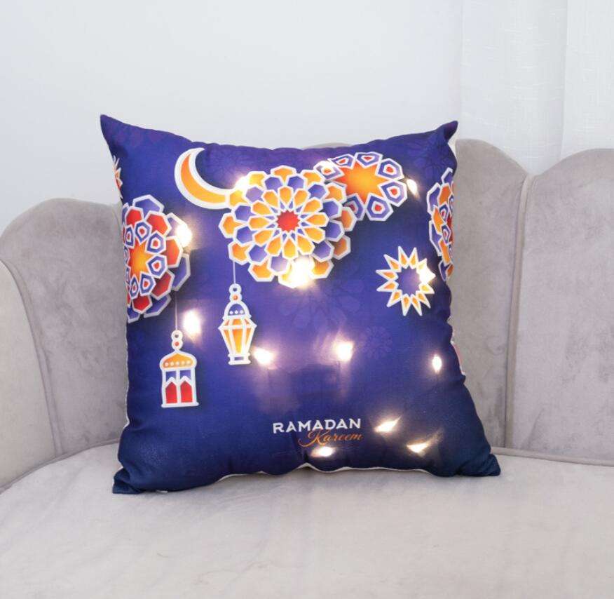 LED Muslim Ramadan Decoration Pillowcase 45*45cm #23