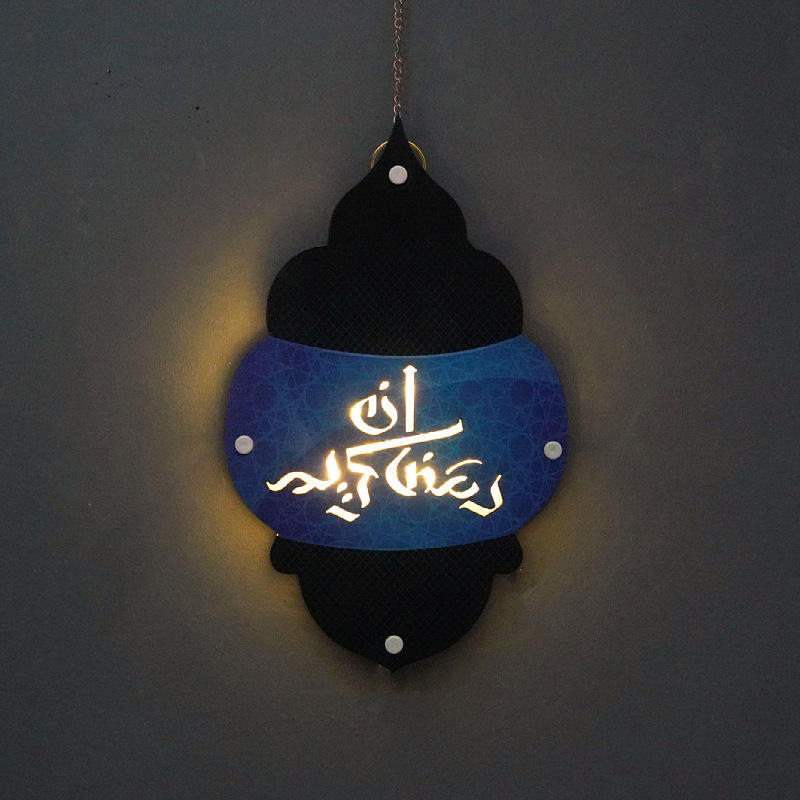 Wooden Hanging Decoration with LED light #29  MOQ 10Ppcs