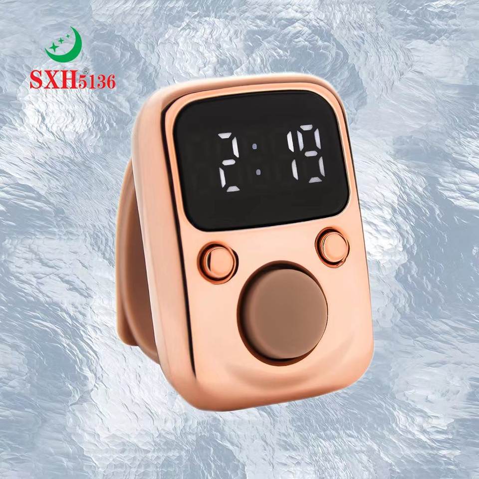 Tally Counter LED Screen Time Glow In Dark Prayer Digital Tasbih Zikr Ring # 5