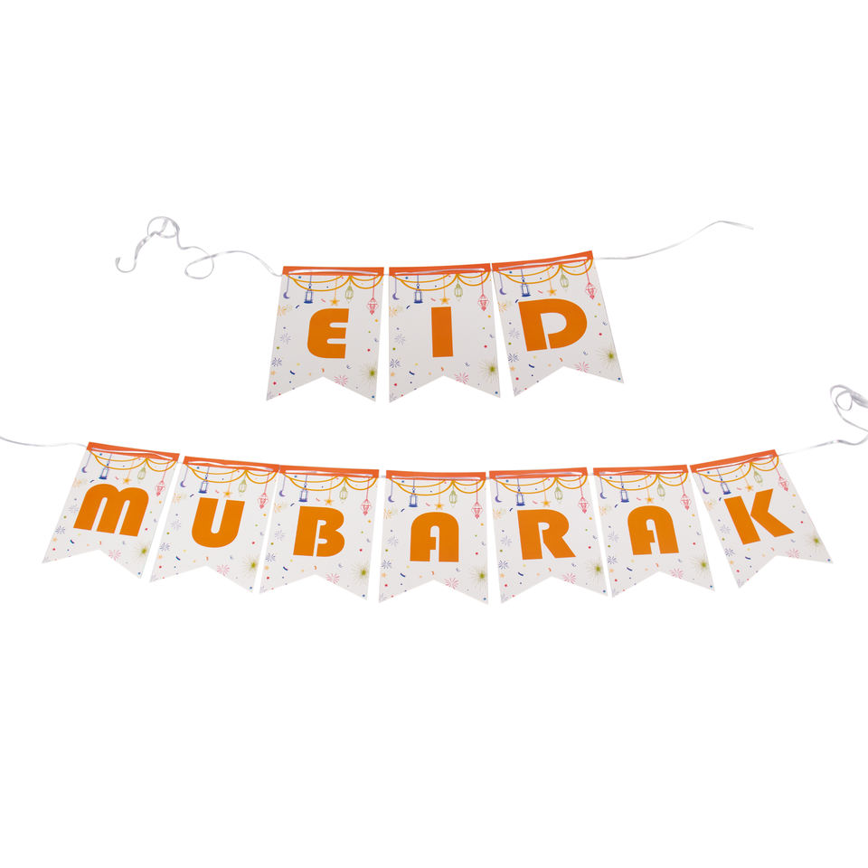 Lantern pattern Banner for EID party MOQ 5 sets