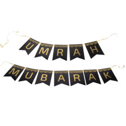 Umrah Mubarak Banner for EID party MOQ 5 sets