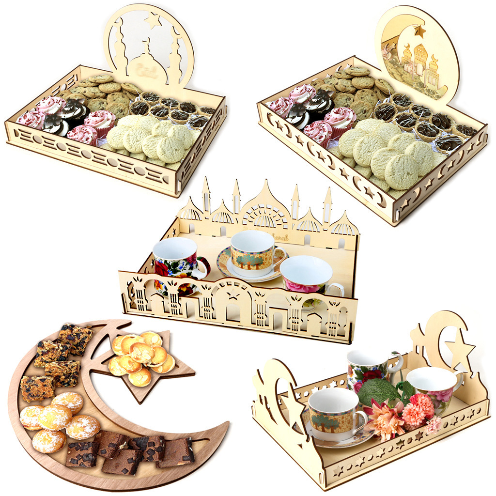 DIY Eid Wooden Dessert Tray #13 MOQ 5 pcs