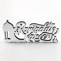 Wood + Acrylic Gold or silver Desktop Ornament 12 designs #07 MOQ 10pcs