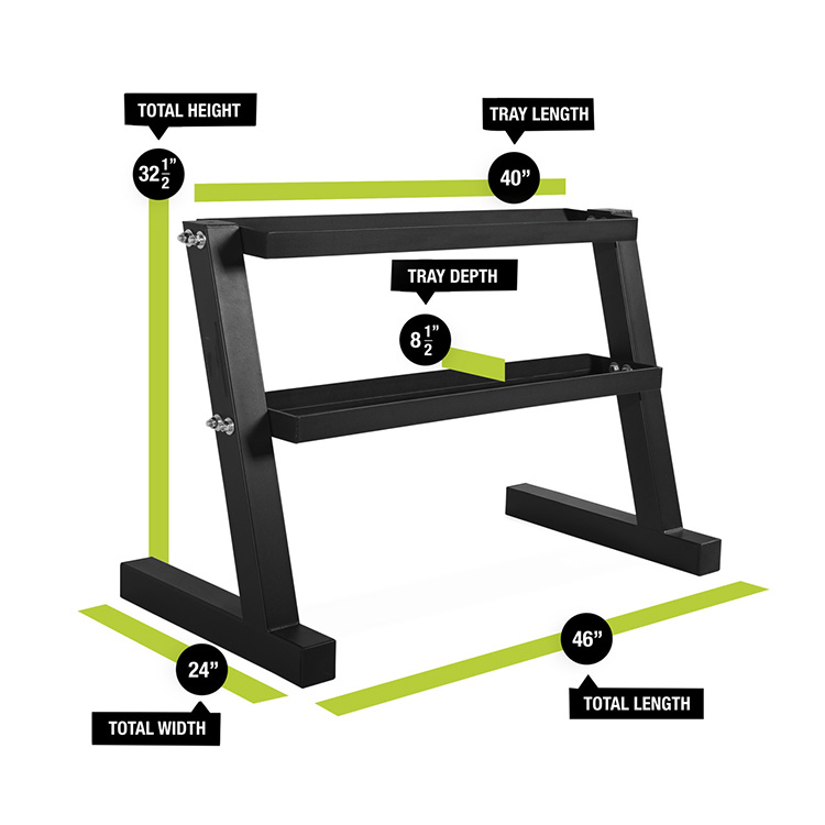 HRS-KRS01 Short Two-Tier Kettlebell Rack