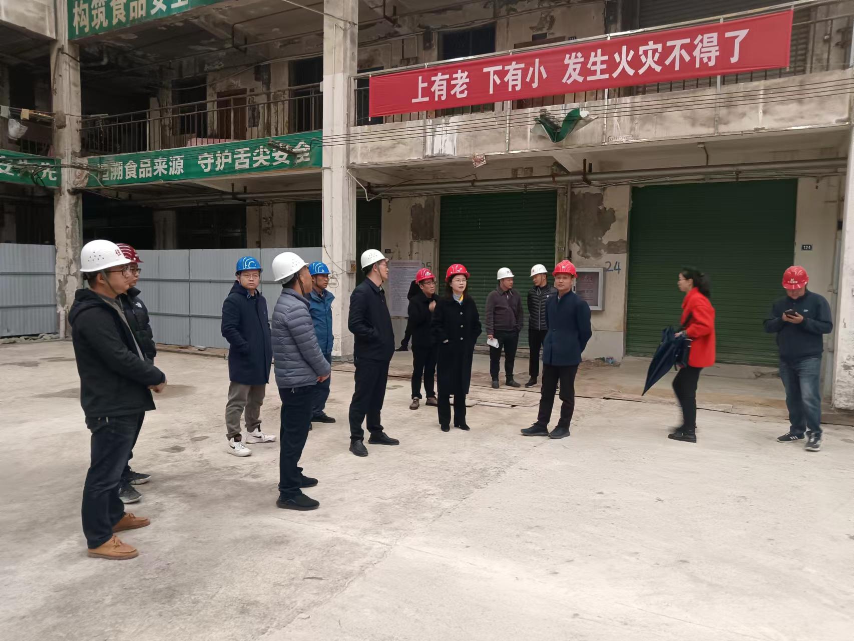 11月30日县委宣传部长,住建局黄局长,茅坪镇梅镇长及相关部门领导到峡江商海小区改造项目检查指导工作