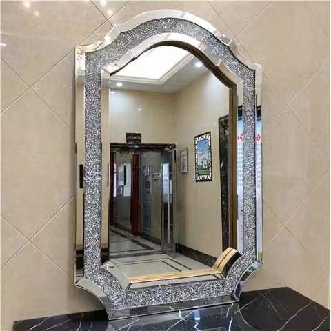 Diamond decoration wall mirror