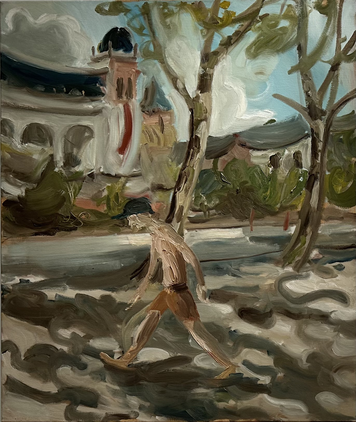 Mari Stoel, untitled 2(park), 2007, oil on linen, 100x85cm