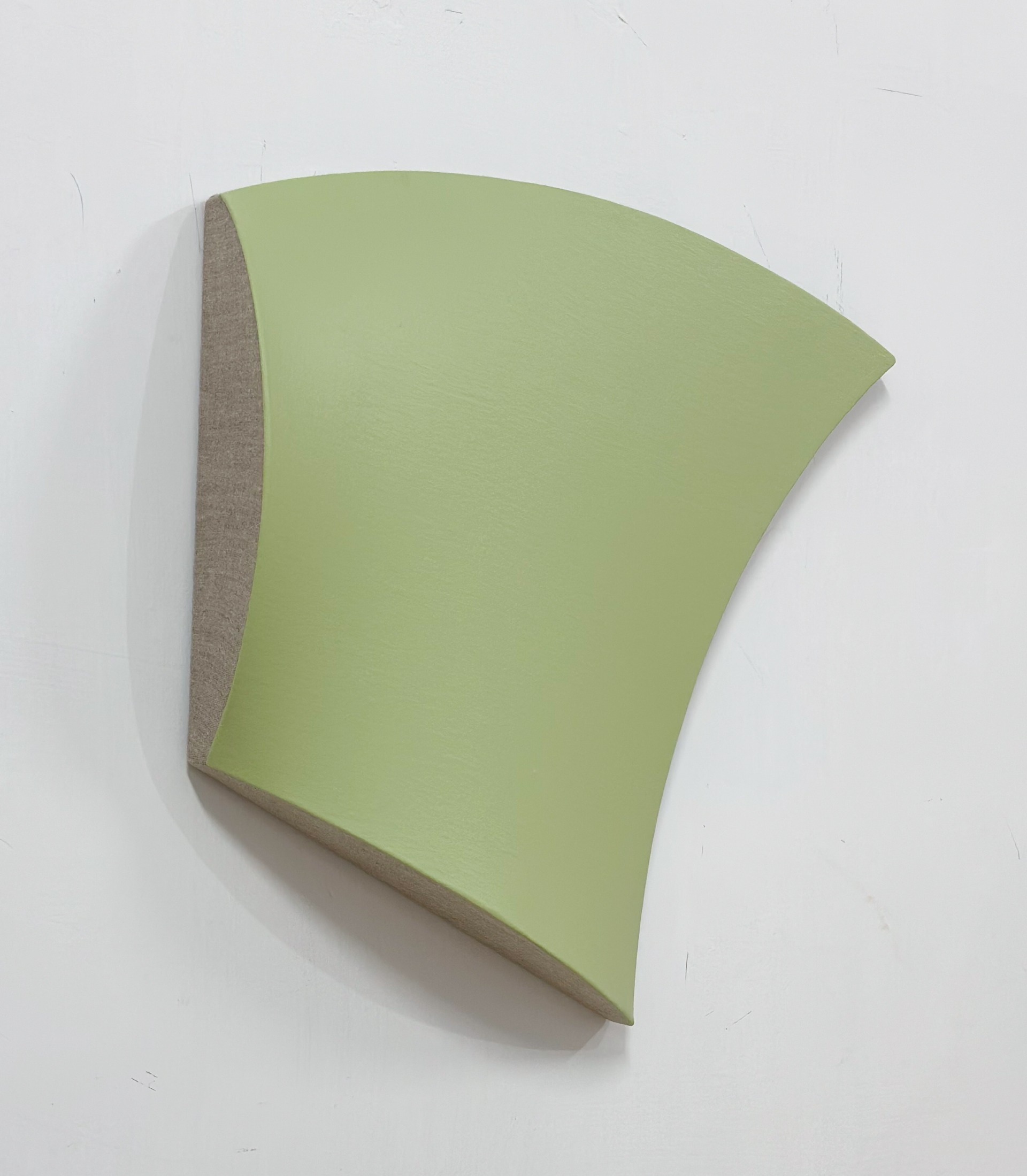 “Birth of green” 2024, acrylics on linen, 47,5x47,5x7cm 0,25