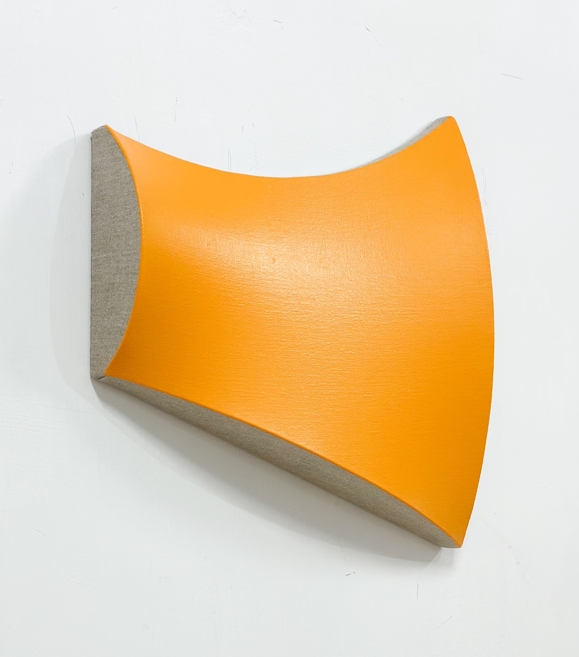 “Birth of yellow” 2024, acrylics on linen, 44x42,5x7cm 