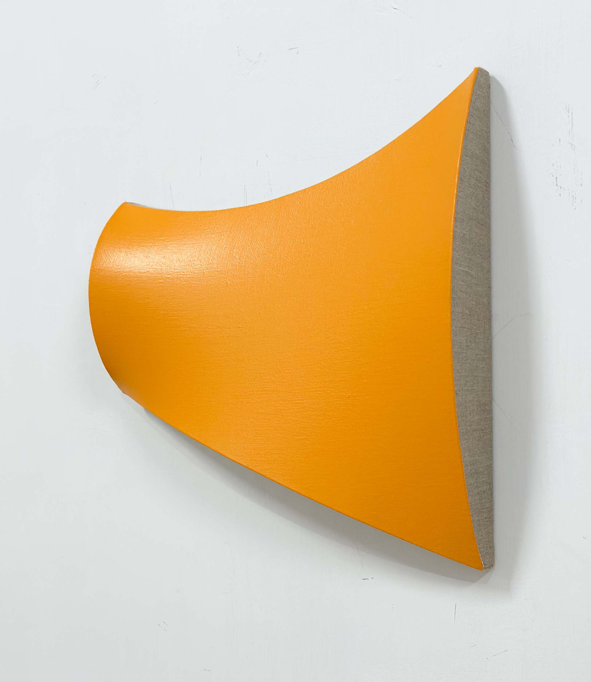 “Birth of yellow” 2024, acrylics on linen, 44x42,5x7cm, 0,75