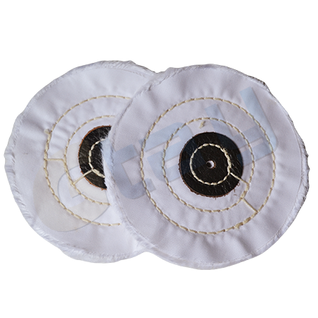 Bleached cotton fabric polishing wheel