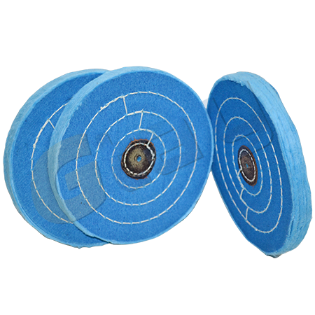 Blue cotton polishing buffing wheels