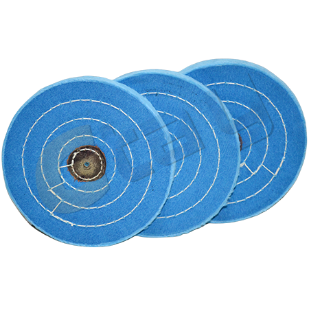 Blue cotton polishing buffing wheels