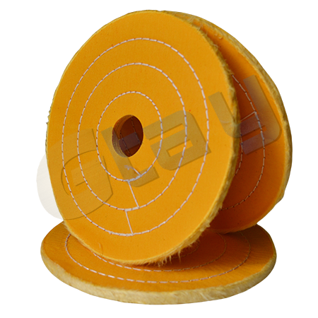 Yellow cotton buffing polishing wheels