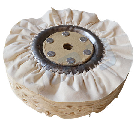 Down-proof fabric airway polishing buffing wheels