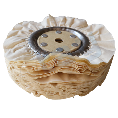 Down-proof fabric airway polishing buffing wheels