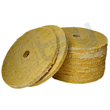 Dip treated rigid pure sisal buffing wheels