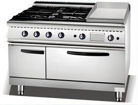 Gas Range 4 Burner Stove ＆ Griddle ＆Gas Oven