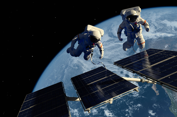 Astronaut-Maintenance-Space-Station-Stock-Photo