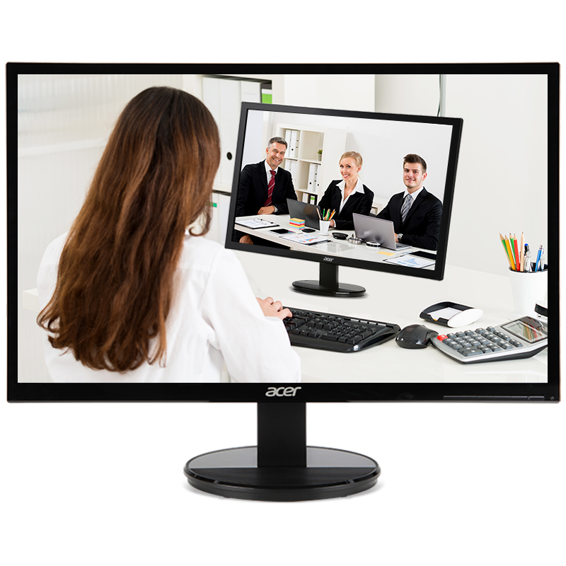 宏碁（Acer）K222HQL 21.5英寸 1080P全高清可壁挂 宽屏LED背光液晶显示器 显示屏