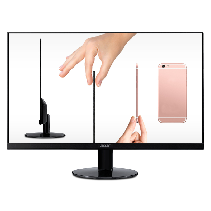 宏碁（Acer）纤锋SA220Q 21.5英寸纤薄机身 窄边框IPS广视角 全高清爱眼不闪屏显示器 显示屏（黑色）