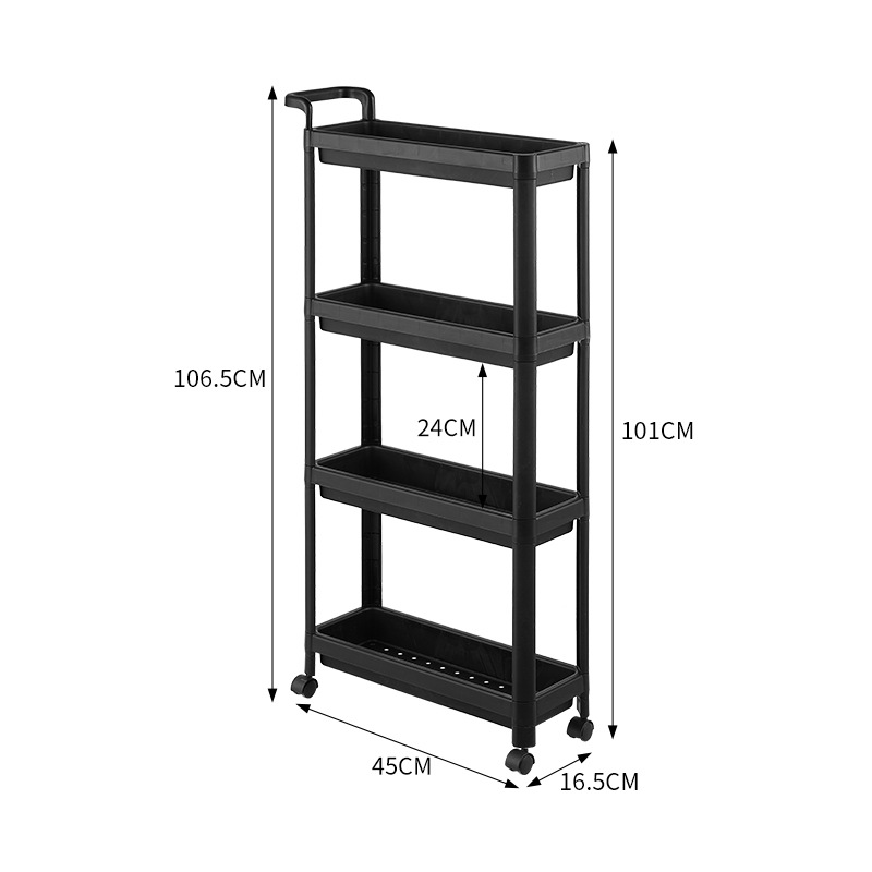 Multi-functional home clip shelf trolley