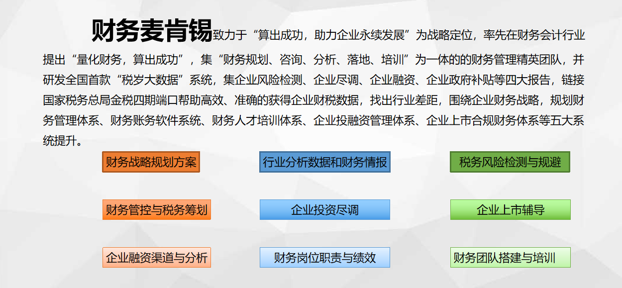 财务麦肯锡