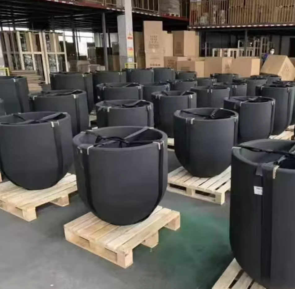 Customized machining Refractory Foundry Silicon carbide sagger SiC graphite crucible