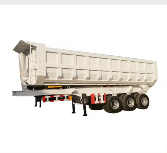 Hydraulic cylinder 4-axis U-shaped 50 ton end dump trailer tipper, semi truck trailer for sale