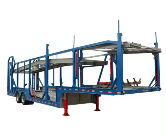 Double floor automatic trailer semi-truck trailer for the transportation of 6-20 SUVs
