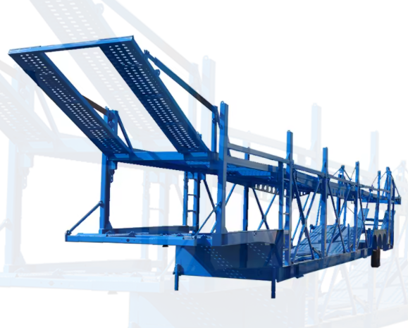 Heavy duty 2-axle transport small car carrier truck trailer double decker car carrier trailer