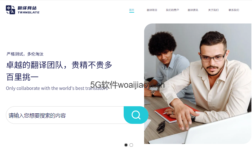 财税翻译法律等企业服务类网站建设模板