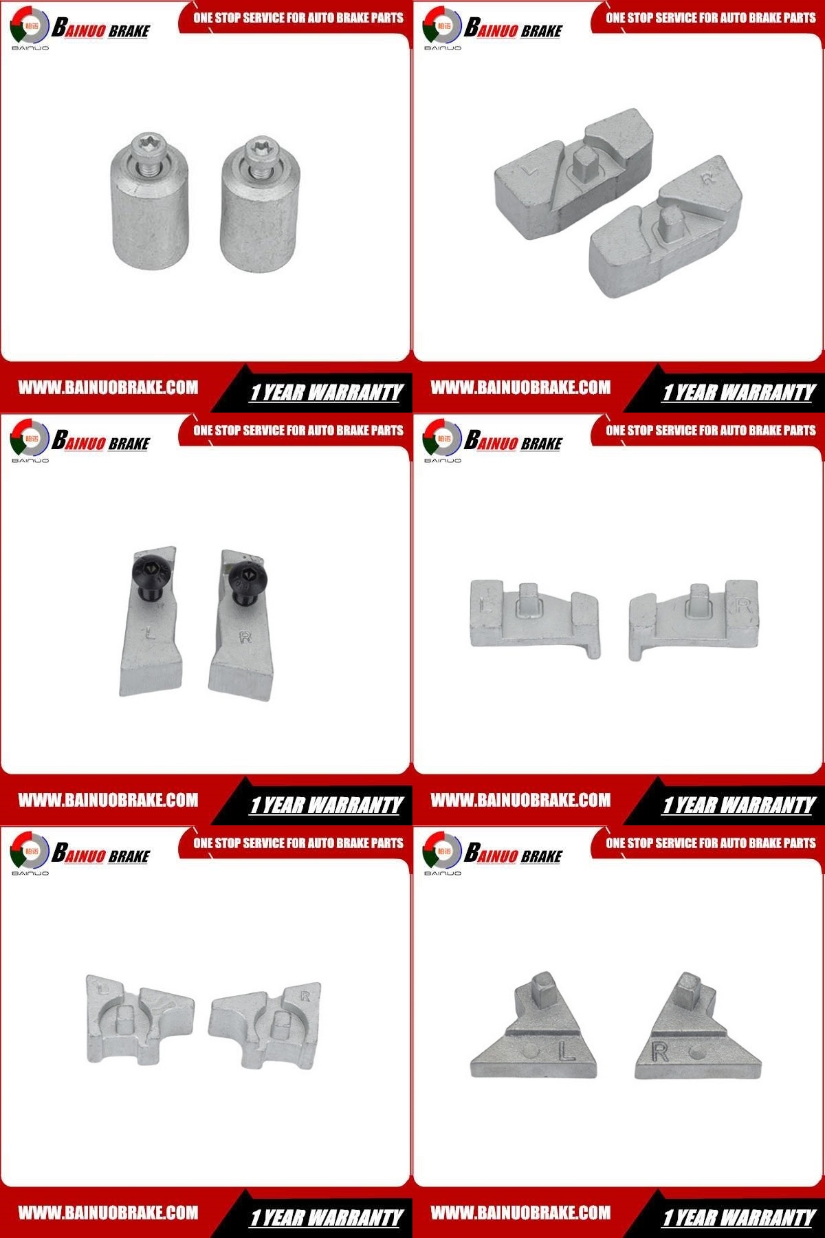 Bainuo Brake  Brake pard Counterweights，Tilger，Compensating Weights show