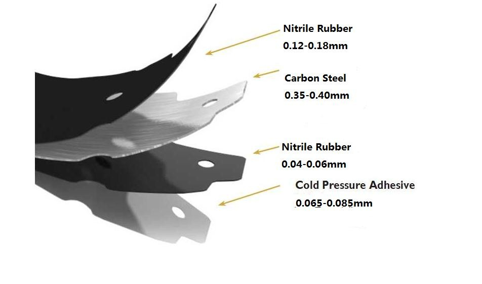 13-2 Rubber damping shims structure