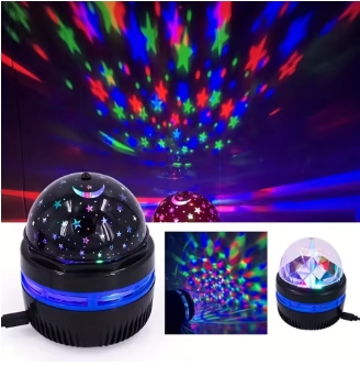 Starry Sky Galaxy Lamp Projector LED Night Light Remote Control Sound Active 5V USB Charging 7 Modes for Kids Room Party Decor