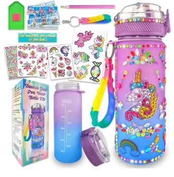 Decorate Your Own Water Bottle Kits for Girls DIY Mermaid Birthday Decorations Arts and Crafts Toys Christmas Gift