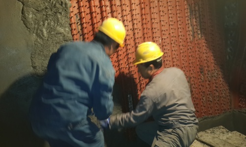Application of Refractory Plastic # Boiler Furnace...