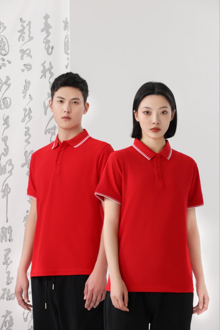 2302-215克大领间色POLO衫