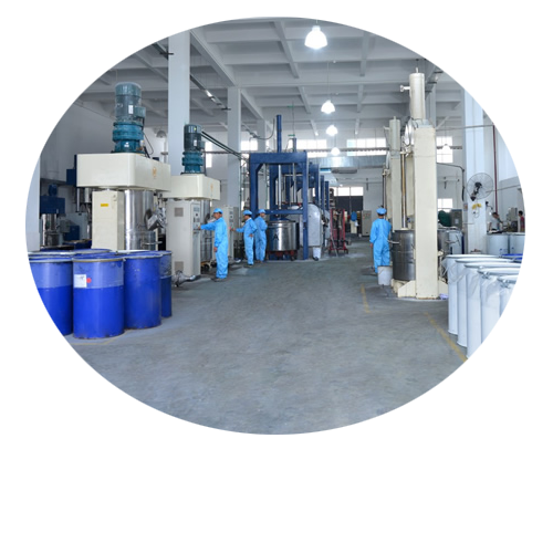 1. More than 20 years of experience in silicone rubber production and R&D.
2. Monthly production of 5,000 tons of high-temperature mixed rubber, 3,000 tons of liquid silicone rubber, and 300 tons of silicone oil.
3. One-stop service for production, technical guidance and sales.