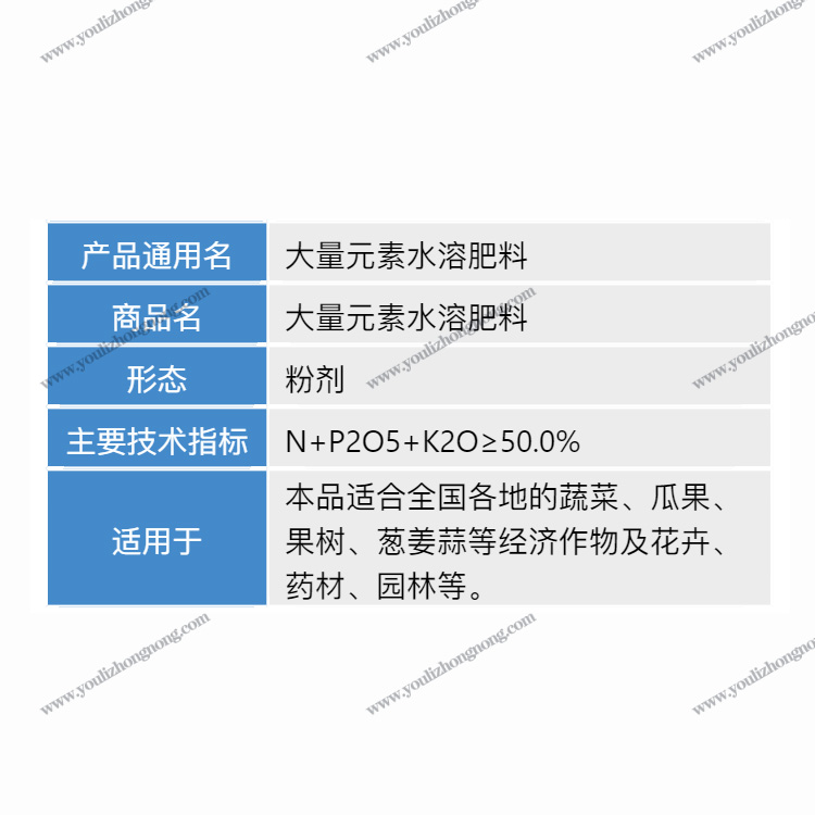 高钾大量元素水溶肥料（12-8-40+TE）
