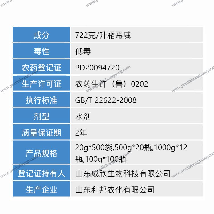 722克/升霜霉威-水剂