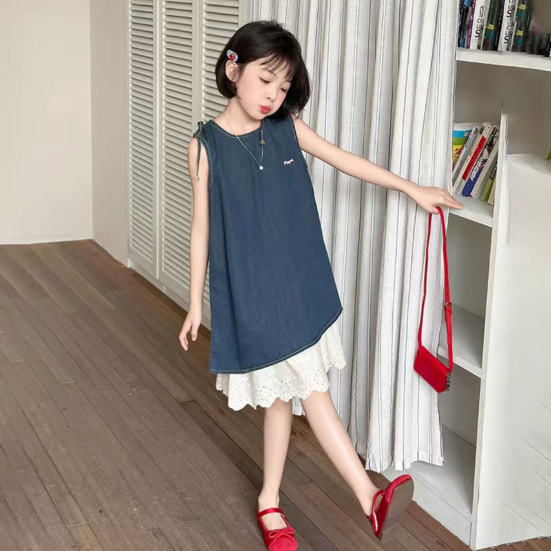 牛仔连衣裙110-150码
