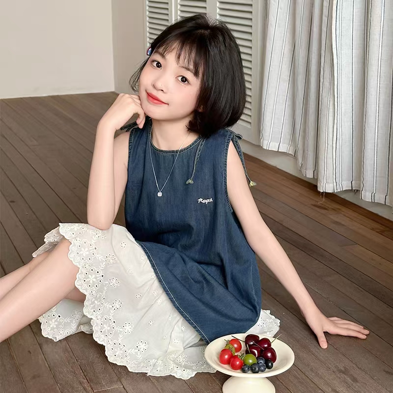牛仔连衣裙110-150码