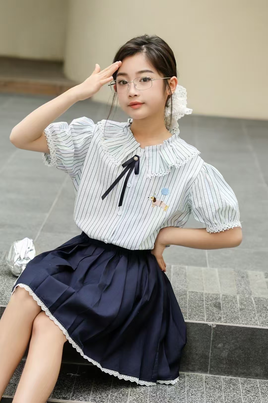 女童学院风套装130-170码
