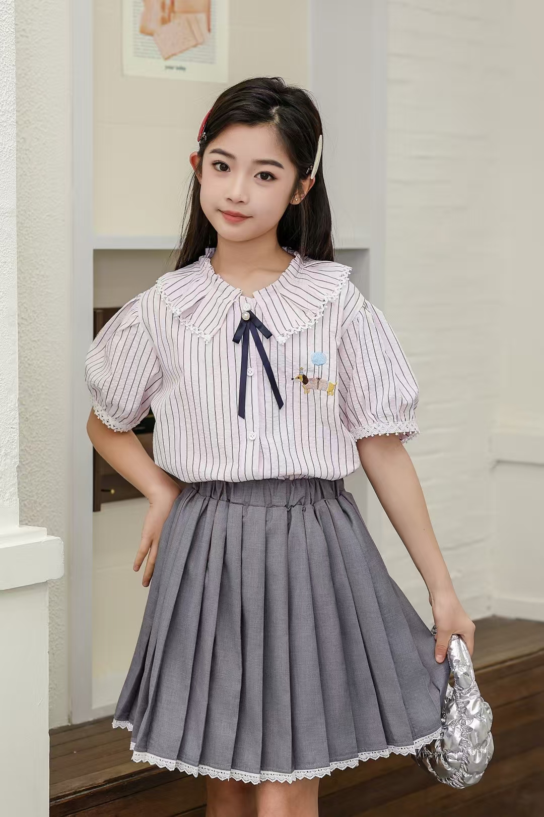 女童学院风套装130-170码